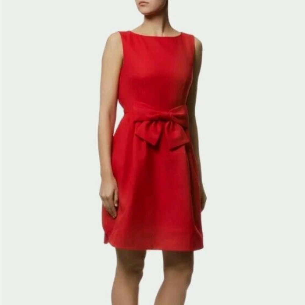 Ted Baker London “Nuhad” red dress with front bow